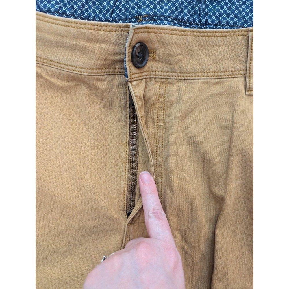 PrAna Pants Mens 38 Beige Straight Fit Chino Organic Cotton Stretch Casual - Picture 3 of 14